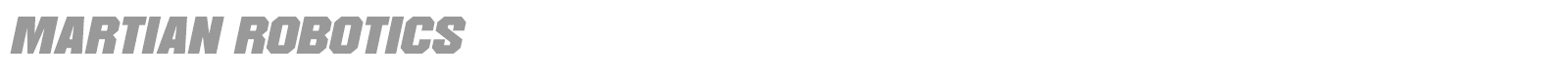 Martian Robotics font preview